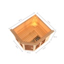 Vorschaubild Karibu Sauna Ainur 3 Superior mit Eckeinstieg 68 mm inkl. gratis Saunaofen im Wert von 599,99 €