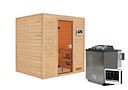 Vorschaubild Karibu Woodfeeling Sauna Adelina - 38 mm Massivholz Aktionssauna inkl. gratis Zubehörpaket im Wert von 126,96€