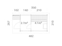 Vorschaubild Palmako Saunahaus Sanna 6,8 m²