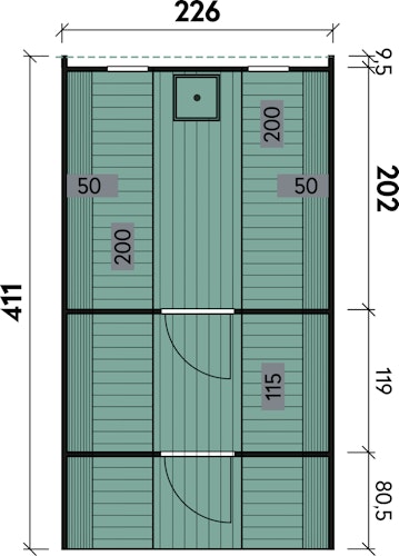 Wolff Finnhaus Premium Saunafass Svenja 1 naturbelassen