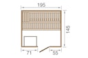 Vorschaubild Weka Premium Massivholz-Elementsauna Kemi 3 mit Glastür - 45 mm
