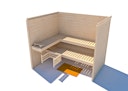Vorschaubild Weka Premium Massivholzsauna Cubilis 3 Familiensauna mit Glastür+Fenster ohne Montageservice - 45 mm
