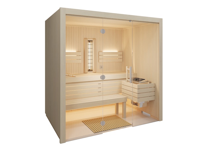 Infraworld Sauna Gracil Complete 140 - 75 mm Multifunktionssauna inkl. 5-teiligem gratis Zubehörset