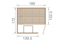 Vorschaubild Weka Sauna Valida Eck 1.8 mit Glastür/Fenster- Massivholzsauna 38 mm