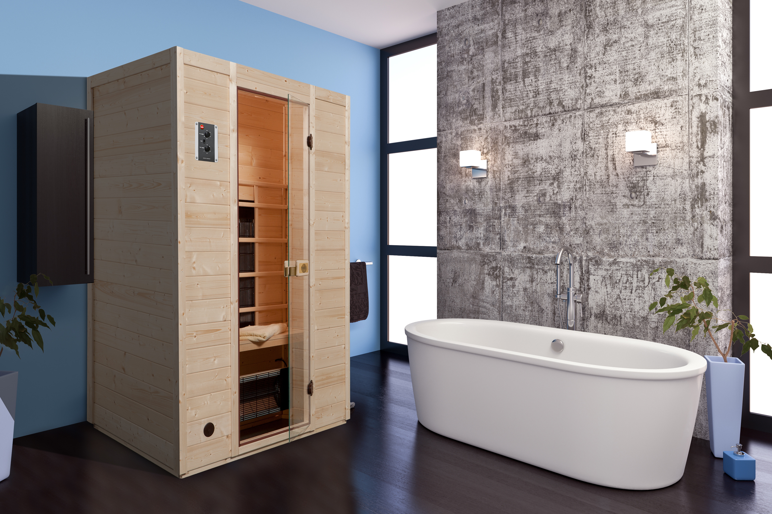 Weka Infrarot Wärmekabine Vaala Gr. 2 inkl. Linienstrahler