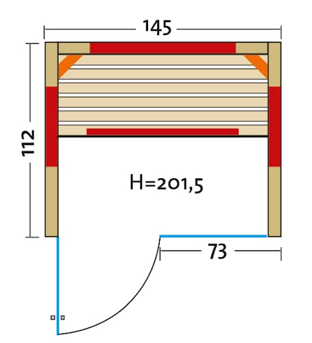 Infraworld Infrarotkabine Fusion Glas 145 Fichte inkl. 5-teiligem gratis Zubehörset