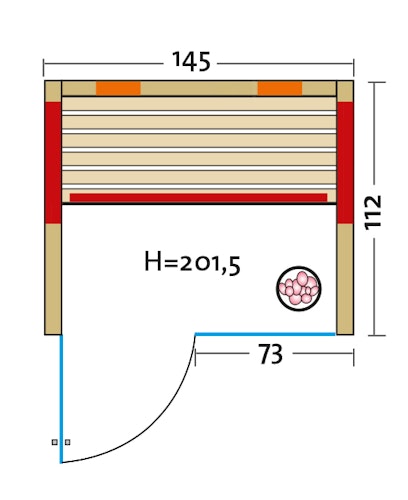 Infraworld Infrarotkabine TrioSol Glas 145 Fichte RG inkl. 5-teiligem gratis Zubehörset