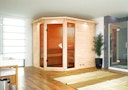 Vorschaubild Karibu Sauna Sinai 3 - Massivholzsauna mit Eckeinstieg 38 mm inkl. gratis Saunaofen im Wert von 599,99 €