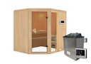 Vorschaubild Karibu Sauna Fiona 2 mit Eckeinstieg 68 mm inkl. gratis Saunaofen im Wert von 599,99 €