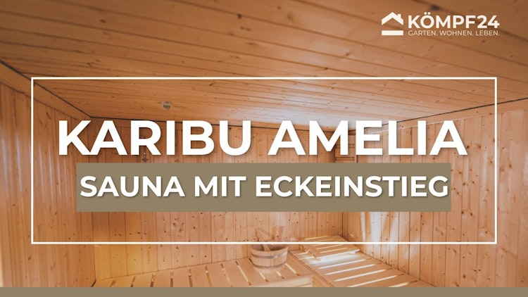 Karibu Amelia 1 - Sauna mit Eckeinstieg 68 mm Karibu Amelia 1 - Sauna mit Eckeinstieg 68 mm